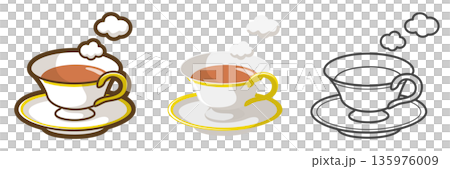 茶（茶杯和茶托） 135976009