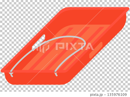 簡單的紅色雪橇插圖素材 簡單的紅色雪橇插圖素材 135976109