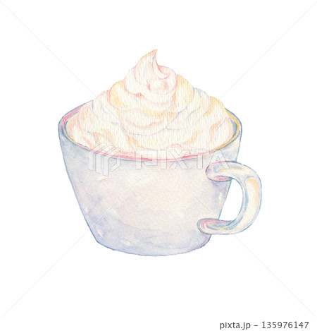 ウインナーコーヒー　手描き 135976147