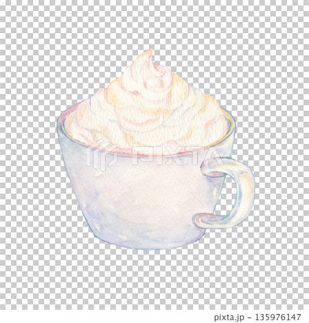 ウインナーコーヒー　手描き 135976147