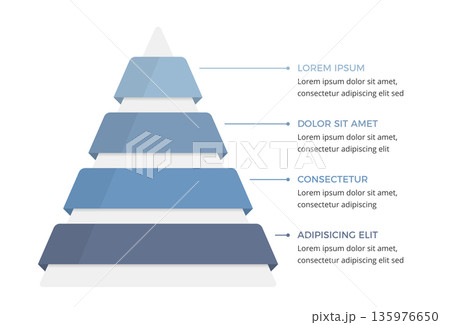 Four Level Pyramid Infographic 135976650