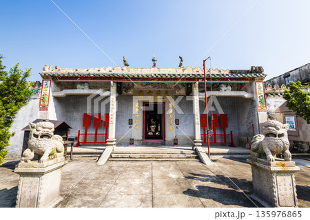 Building view of the Tin Hau Ancient Temple in Coloane, Macau, dedicated to Tin Hau, popularly known as A-Ma. Building view of the Tin Hau Ancient Temple in Coloane, Macau, dedicated to Tin Hau, popularly known as A-Ma. 135976865