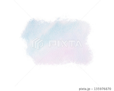 Soft blue pink gradient watercolor stain,evoking sunset sky or dawn light on snow.Abstract background,painted with blends for dreamy branding,seasonal designs,and tranquil backgrounds 135976870