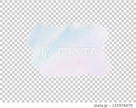 Soft blue pink gradient watercolor stain,evoking sunset sky or dawn light on snow.Abstract background,painted with blends for dreamy branding,seasonal designs,and tranquil backgrounds 135976870