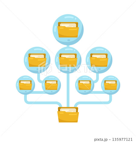 Illustration of folder structure Illustration of folder structure 135977121