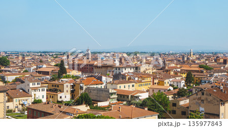 Pisa skyline with rooftops and church towers 135977843