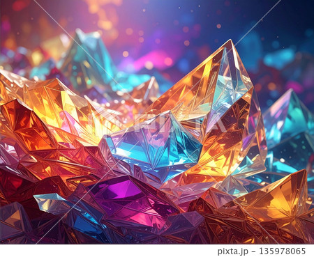 カラフルなガラスの背景 135978065