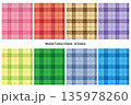 タータンチェック柄　複数配色セット 135978260