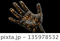 AIと人間の融合を象徴するデジタルハンド 135978532