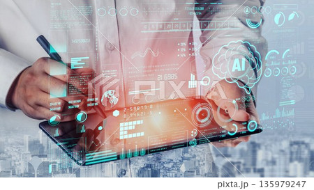 AI Brain Processing Data with Generative Artificial Intelligence Concept Thunk AI Brain Processing Data with Generative Artificial Intelligence Concept Thunk 135979247