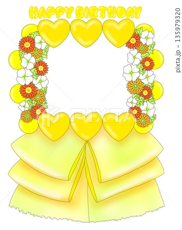 バースデースタンドフラワー（黄色） 135979320