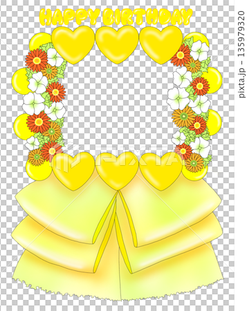 バースデースタンドフラワー（黄色） 135979320