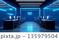 近未来的なコントロールルーム 135979504