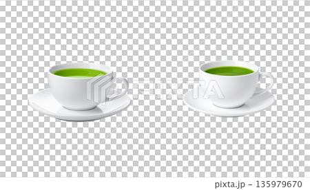 An image of a teacup on a white background. 135979670