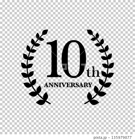 月桂冠十週年紀念標誌單色版 135979877