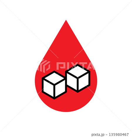 Blood sugar icon, Diabetes sign Blood sugar icon, Diabetes sign 135980467