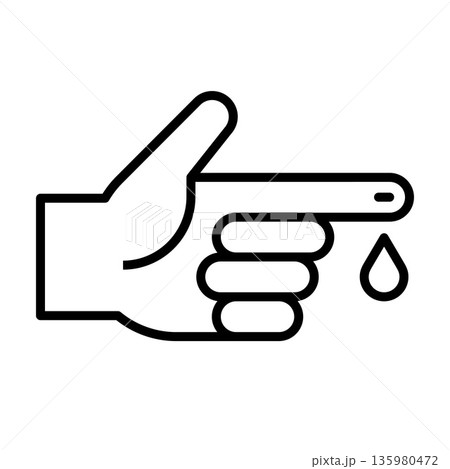 Blood test icon. Blood testing symbol. 135980472