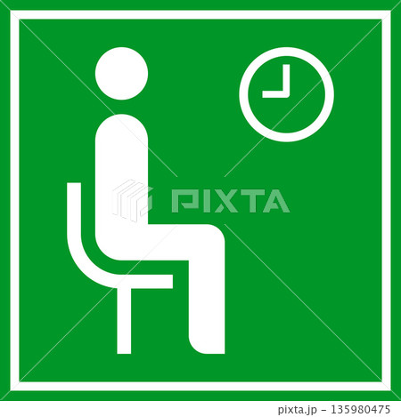 Waiting room sign, waiting area, seat room icon Waiting room sign, waiting area, seat room icon 135980475