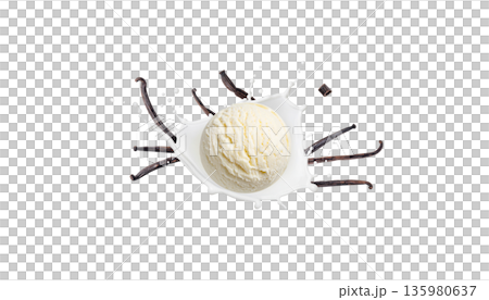 Ice cream on a white background. 135980637