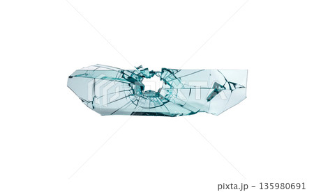 Broken glass on a white background. Broken glass on a white background. 135980691