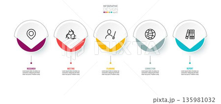 Business concept infographic template with option. Business concept infographic template with option. 135981032