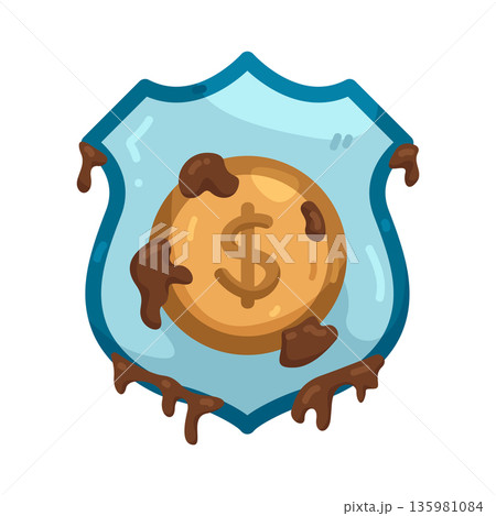 Illustration of Bribe the police 135981084
