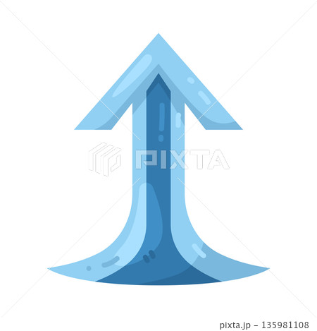 Illustration of arrow pointing up Illustration of arrow pointing up 135981108