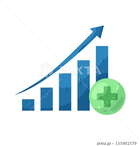 Illustration of Growth with plus のイラスト素材 [135981579] - PIXTA