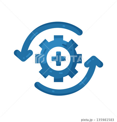 Illustration of Gear plus 135981583