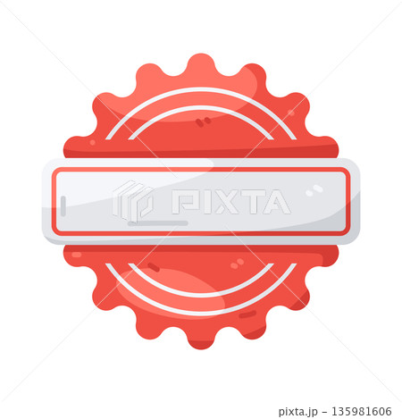 Illustration of blank seal Illustration of blank seal 135981606