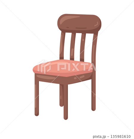 Illustration of dining chair Illustration of dining chair 135981610