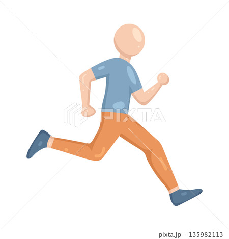 Illustration of running man 135982113