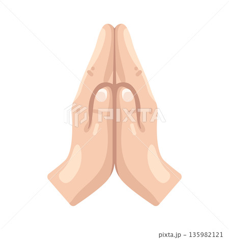Illustration of Praying hands Illustration of Praying hands 135982121