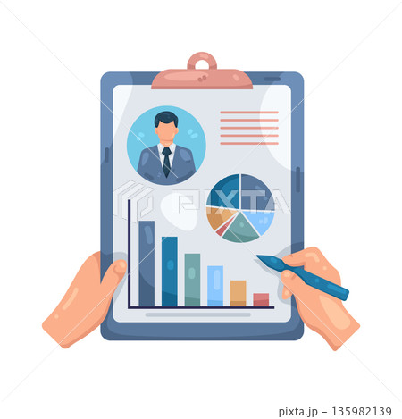 Illustration of business report 135982139