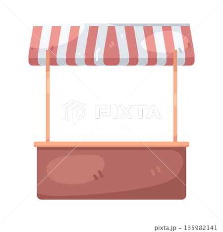 Illustration of vendor stall 135982141