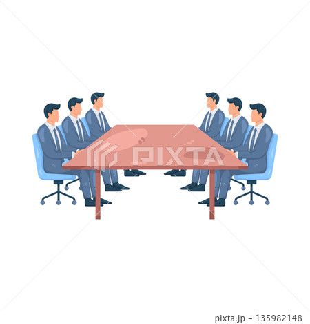 Illustration of meeting Illustration of meeting 135982148