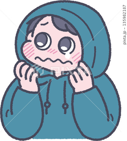 男の子と気持ちのイラスト 怖い 男の子と気持ちのイラスト 怖い 135982187