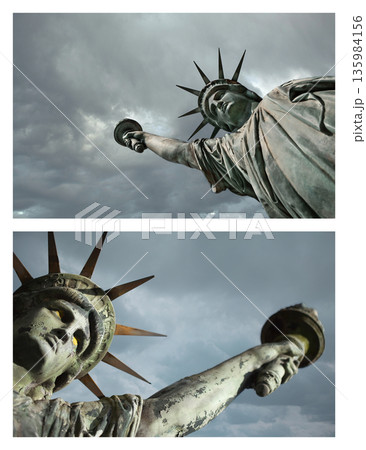 A weathered and soiled symbol of America 135984156