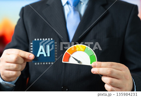 A businessman notes the low efficiency of artificial intelligence in performing business tasks. The AI model is inappropriate for the tasks. Technology mismatch, automation limits, decision risk A businessman notes the low efficiency of artificial intelligence in performing business tasks. The AI model is inappropriate for the tasks. Technology mismatch, automation limits, decision risk 135984231
