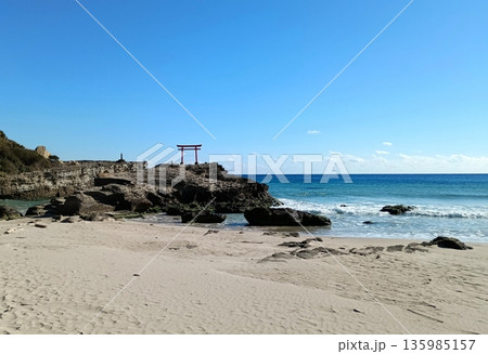 早春の太平洋の風と色 135985157