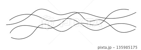 Wavy doodle lines divider, minimalist curved background, chaotic vector illustration Wavy doodle lines divider, minimalist curved background, chaotic vector illustration 135985175