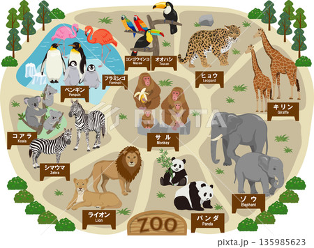 丸い動物園　名称付き 135985623