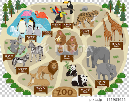 丸い動物園　名称付き 135985623