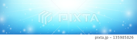 Morning star glowing in blue space, clean cosmic background for marketing layouts, web banners 135985826