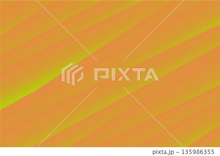 Light green lines on orange drapery curtains 135986355