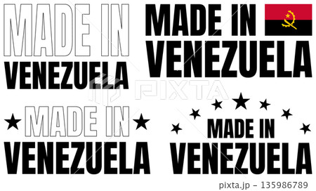 Angola icons set featuring bold font design elements with country names and flags 135986789