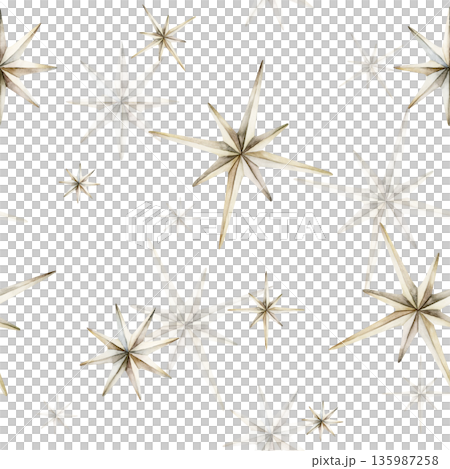 Cute white silver stars seamless pattern on white background. Watercolor hand drawn isolated illustration for nursery textile kids fabric Muslim holiday Ramadan design print wrapping paper Eid Mubarak Cute white silver stars seamless pattern on white background. Watercolor hand drawn isolated illustration for nursery textile kids fabric Muslim holiday Ramadan design print wrapping paper Eid Mubarak 135987258