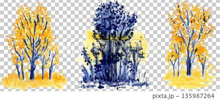 Tree skecth illustration isolated on the white background Tree skecth illustration isolated on the white background 135987264