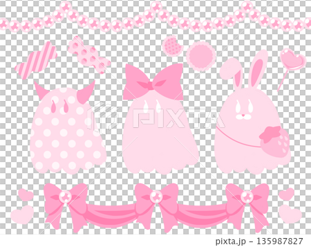 おしゃれおばけ　ピンク 135987827