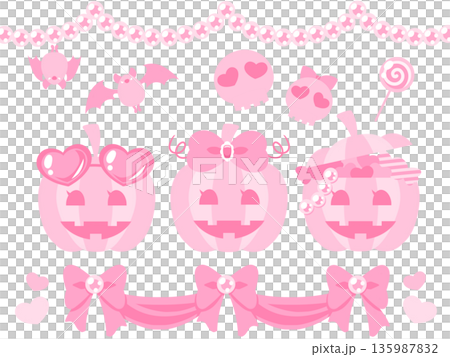 おしゃれかぼちゃピンク 135987832